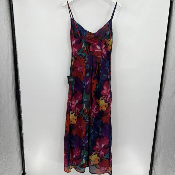 Lulus Meant to Amaze Watercolor Floral Cowl Neck Maxi Slip Dress Size Medium NWT - Picture 6 of 10